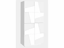Web furniture Zapatero multiusos 4 puertas y 8 estantes diseño moderno Ping Dress Blanco Discount