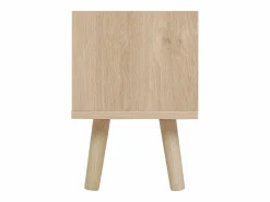 OKWISH Zapatero natural con 3 puerta basculante y tiradores negros - Ideal para entradas y pasillos Color natural claro New