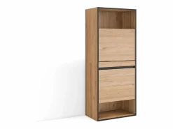 Skraut Home Zapatero, 60x35x145cm, Dormitorio, habitación, Mueble auxiliar, Roble Color natural claro New