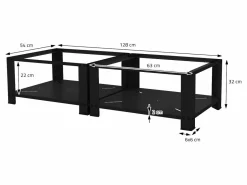 Zócalo lavadora doble con balda base secadora negra^ML-DESIGN Discount