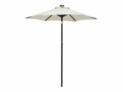 Garden Furniture Zerdal Sombrilla de jardín con luces LED aluminio arena 200x211 cm Hot